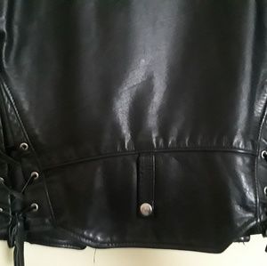 Womens leather moto jacket